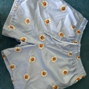 Nike Blue White Daisy Print Flow Shorts Men's Size M